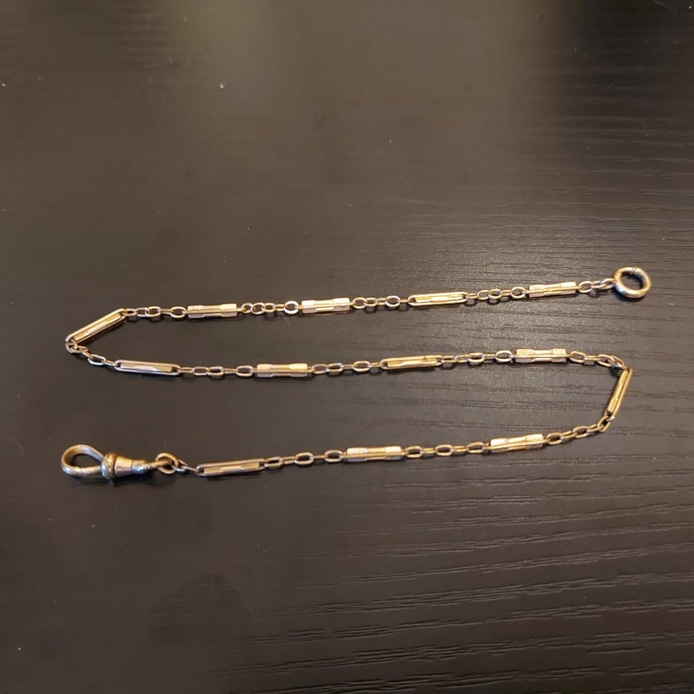 Vintage Simmons 1890-1920's Bar Link Pocket Watch Chain